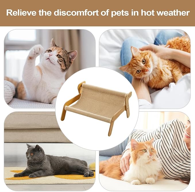 Cat Scratching Couch - Cooling Training Lounger,Cat Scratcher Furniture - for Home Decor Enrichment Pet Supplies Playtime Indoor Kitten Training Nail Care