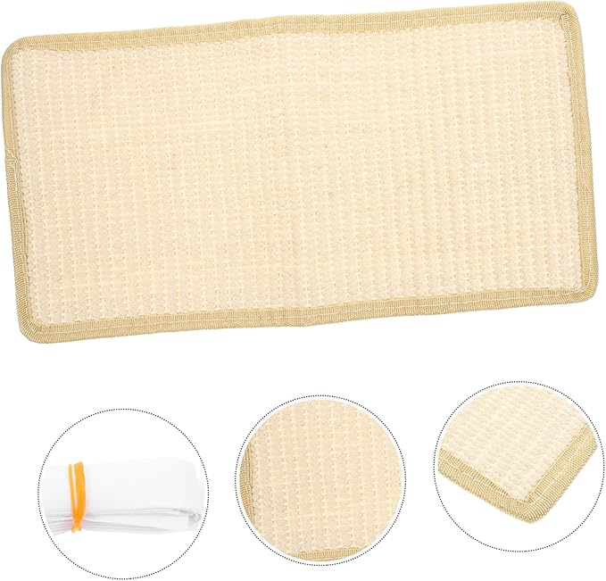 Toddmomy Cat Scratch Pad Sisal Pet Scratch Rug for Furniture Protection Washable Cat Sisal Bed