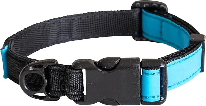CatGoods Reflective Blue Stretch Cat Collar – Escape-Safe Alternative to Breakaway, Adjustable, Comfortable, ID and Bell Attachment