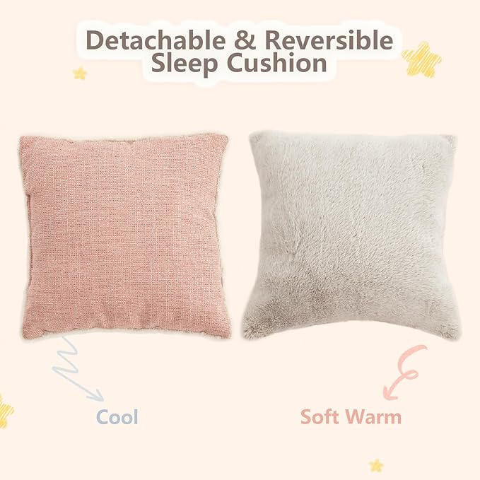 WINDRACING Cat Bed for Indoor Cats - Cat Cave Beds Cat House Cat Tent with Removable Washable Cushioned Pillow Light Pink, M(15 X 15 X 15 Inch)