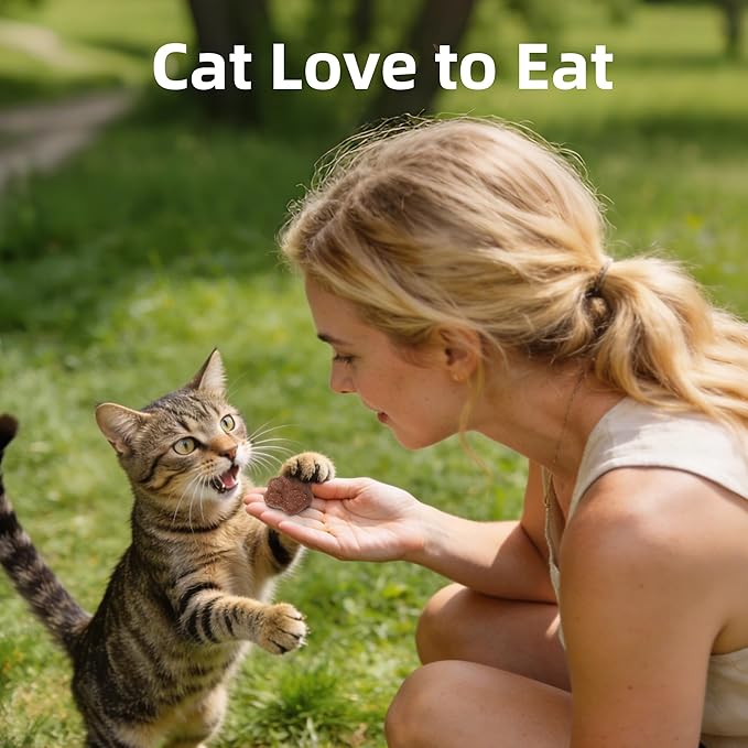 Just Try Cat Multivitamin Treats - Taurine for Cats L-Lysine Cat Treats, Cat Vitamins Crunchy Cat Treats for Overall Vitality, Chicken Flavor, Training Treats 16 oz