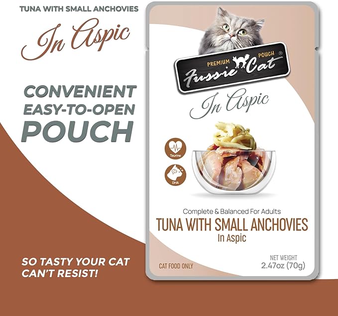 Fussie cat Premium Tuna w/Small Anchovies 12 Count(Pack of 1)
