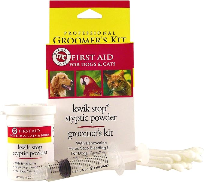 Miracle Care by Miraclecorp/Gimborn Kwik-Stop Groomers Kit for Dogs, Cats, Birds