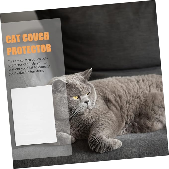 MERRYHAPY 5pcs Cat Scratch Furniture Protectors -Scratch Patches for Sofas Chairs and Beds Flexible Cat Couch Protector Stickers Fit