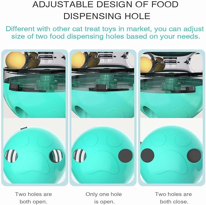 Interactive Cat Toy for Indoor Cats Wobble Treat Dispenser Ball Kitten Food Dispenser & Puzzle Feeder Balls & Enrichment Toys & Mental Stimulation Interactive Brain Game (Blue)