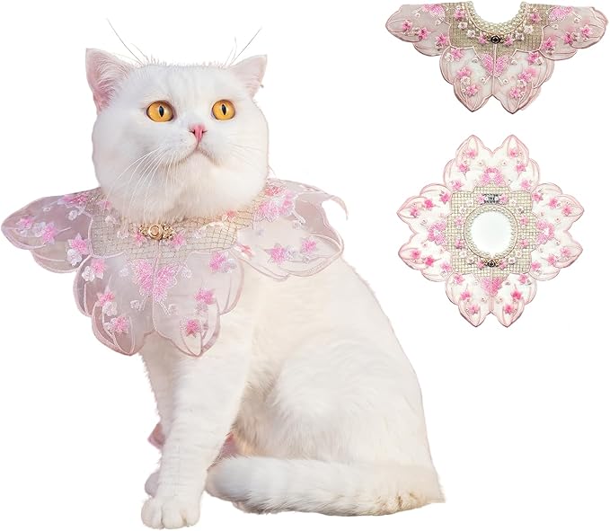 Leo Kitty New Year Pet Outfit for Cats & Small Dogs — Silky Pink Hand-Embroidered Costume, Photo-Ready Clothing for Halloween Ready