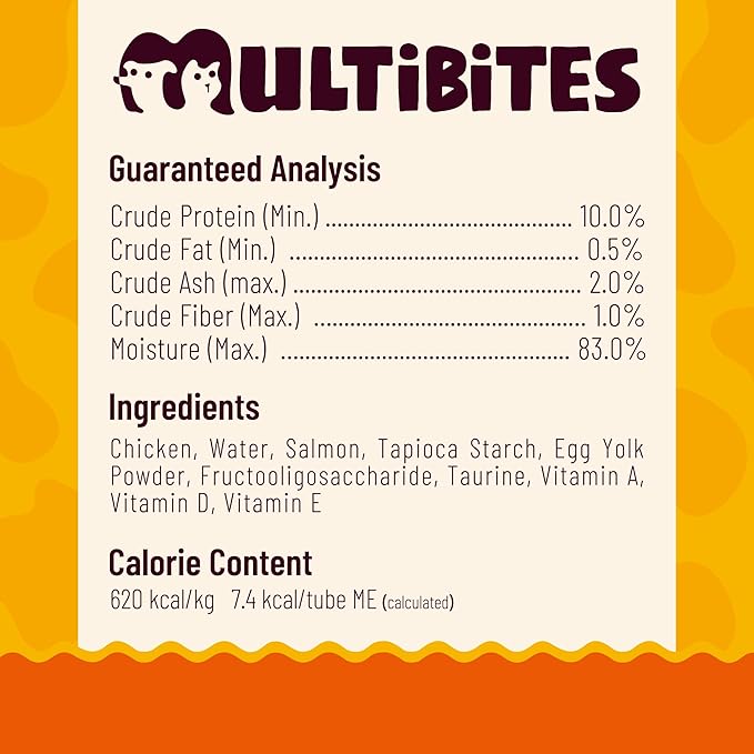 Soft Lickable Cat Treats for Indoor Cats – Salmon Oil & Chicken Flavor with Omega 3 and Taurine for Cats for Healthy Skin & Coat - Squeezable Cat Treats for Kittens & Senior Cats, 22 Tubes