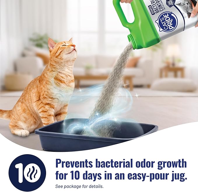 Cat's Pride Max Power: Bacterial Odor Control - Up to 10 Days of Powerful Odor Control - Strong Clumping - 99% Dust Free - Multi-Cat Litter, Fresh Scented, 15 Pounds