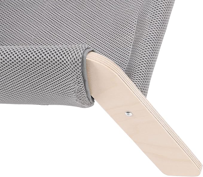 Cat Hammock, High Strength Pine Wood Minimalist Design Elevated Multifunctional Cat Furniture, Elevated Bed with for Cats Kittens and Puppies (Grey)