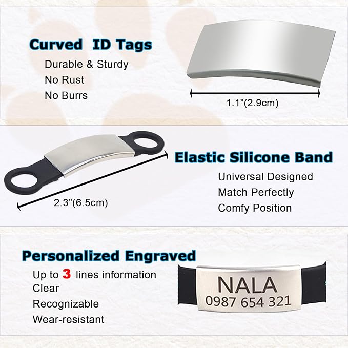 Cat Collar with Name Tag, Adjustable and Durable Polyester Personalized Cat Collar with Bell, Custom Carved Pet Name and Phone Number, Suitable for Boys and Girls Cats,Red