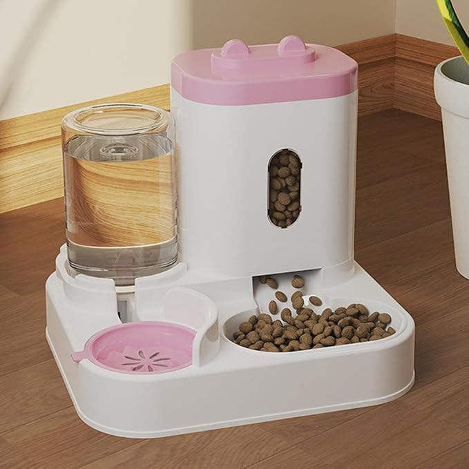 Cat Feeder | Smart 2-in-1 Food Water Dispenser,Pet Food Dispenser - for Outdoor Indoor Animal Kitten Puppy Feeding Watering Wet Dry