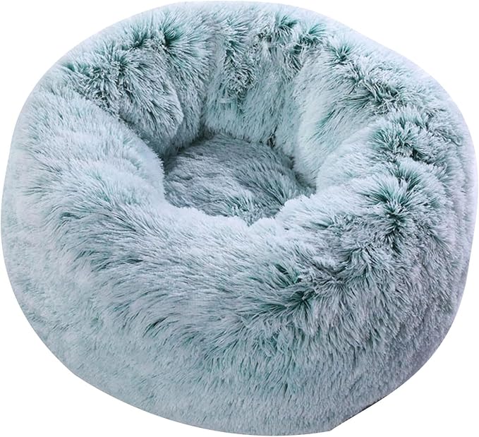 Thereisno Soft Handmade Pet Bed for Cat or Small Dog Detachable Round Bed for Fall Winter Indoor Sleeping Furniture Cat Bed
