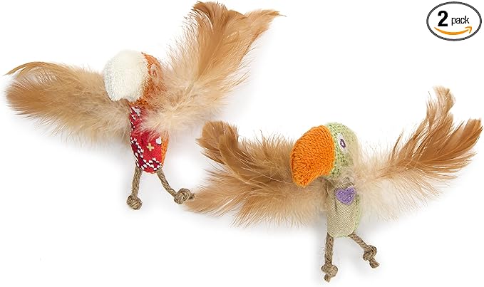 Petlinks (2 Count) HappyNip Love Birds Cat Toys, Contains Silvervine & Catnip - Multi Color, 2 Count