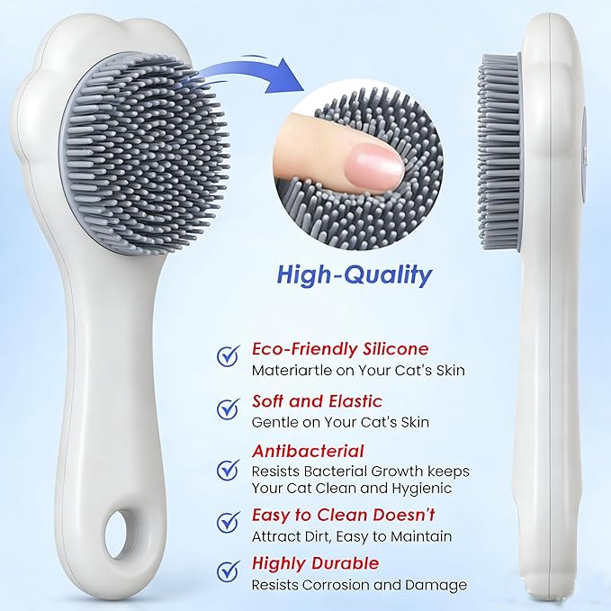 Waterless Cat Shampoo with Brush, Cat Bath No Rinse Dry Foam, Reduce Itchy Skin Shedding and Odor Control, Cats Kitten Shampoo