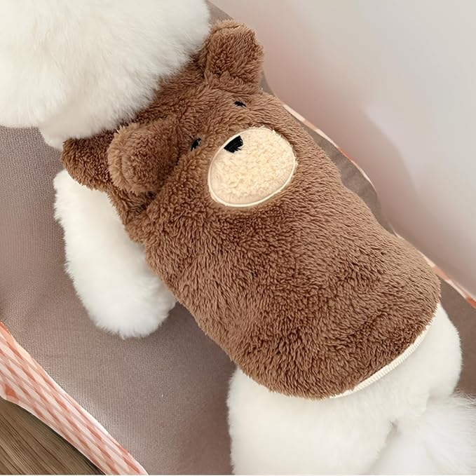Soft Plush Dog Tank Top - Adorable Sleeveless Winter Sweater for Small/Medium Breed Puppies, Warm & Stylish Cold Weather Apparel