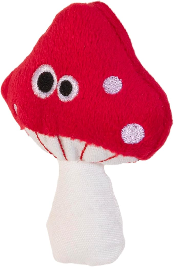Mad Cat Magic Meowshroom Mushroom Wild and Wacky Catnip & Silvervine Plush Cat Toy, Pack of 1