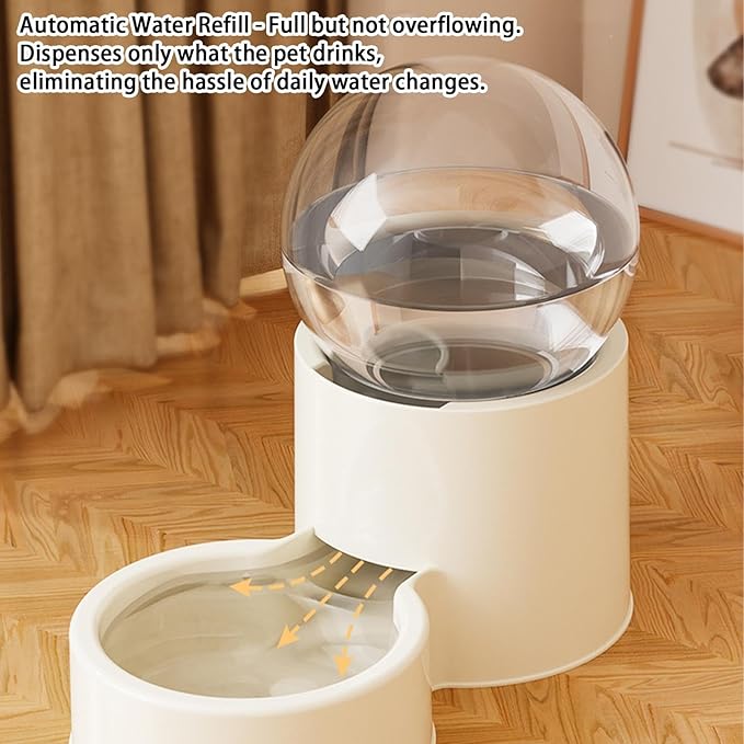 Pet Feeder Bowl, Automatic Dog Feeding Dispenser, 12v Puppy Water Container Pet Supplies Product Functional Accessory for Home Vacation Indoor Living Room Travel Weekend Trip Backyard Use
