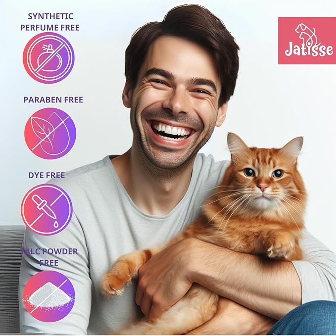 Cat Dry Shampoo Powder (2 Pack) with Lavender and Rosemary for Cats 5.29 fl. oz| Grooming for Cat | Kitten Sensitive Skin | Cleansing and Moisturizing Perfume and Talc Free (2)