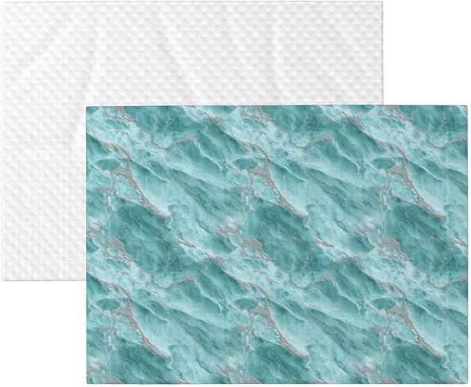 Cat Dog Blanket Turquoise Marble Smooth Polished Stone Texture Ultra Soft Warming Mat for Indoor Pet Beds Furniture 27.6 X 19.7inch
