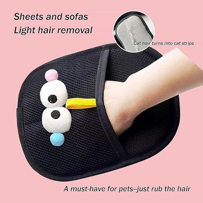 2Pcs Pet Hair Removal Gloves, CTEWRT Pet Hair Remover Gloves for Cats & Dogs, 2025 New Upgraded Animal Fur Removal Tool, Electrostatic Pet Hair Removal Gloves Brush, Reusable Pet Hair Remover Glove
