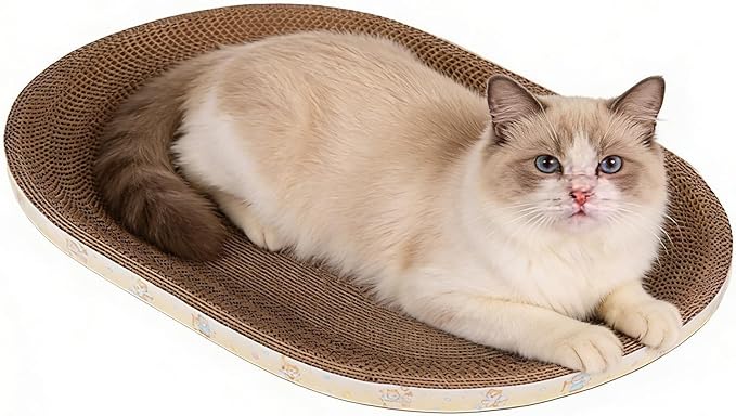 Cat Scratch Pad,Funny Corrugated Furniture Protector,Cat Scratcher Bed Pet Supplies - for Small Large Kitten Play Sleep Outdoor Home Living Room Bedroom Floor
