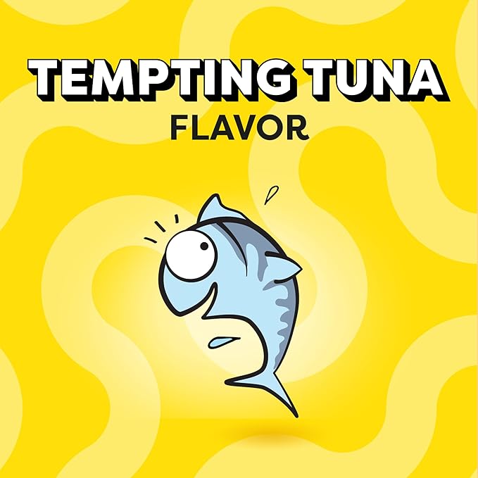 Temptations Jumbo Stuff Crunchy and Soft Cat Treats, Tempting Tuna Flavor, 2.5 oz. Pouch (Pack of 12)
