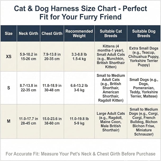 Luxelle Escape-Proof Cat Harness and Leash Set – Adjustable No Pull Soft Vest with 360° Reflective Straps, Built-in Pocket & Wrist Strap, Breathable Mesh Outdoor Harness for Cats & Kittens
