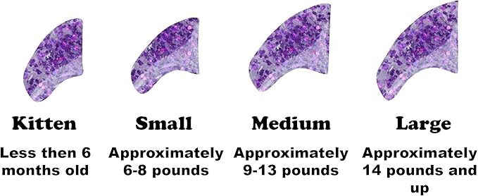 3 Month Supply Soft Nail Caps for Cats Purple Holographic Glitter Medium - Extra Adhesives