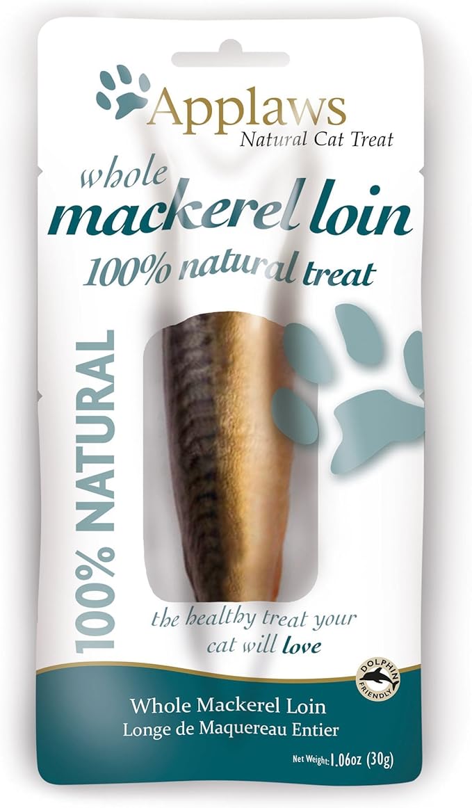 Applaws Natural Whole Mackerel Loin Cat Treat, 1.06 oz.