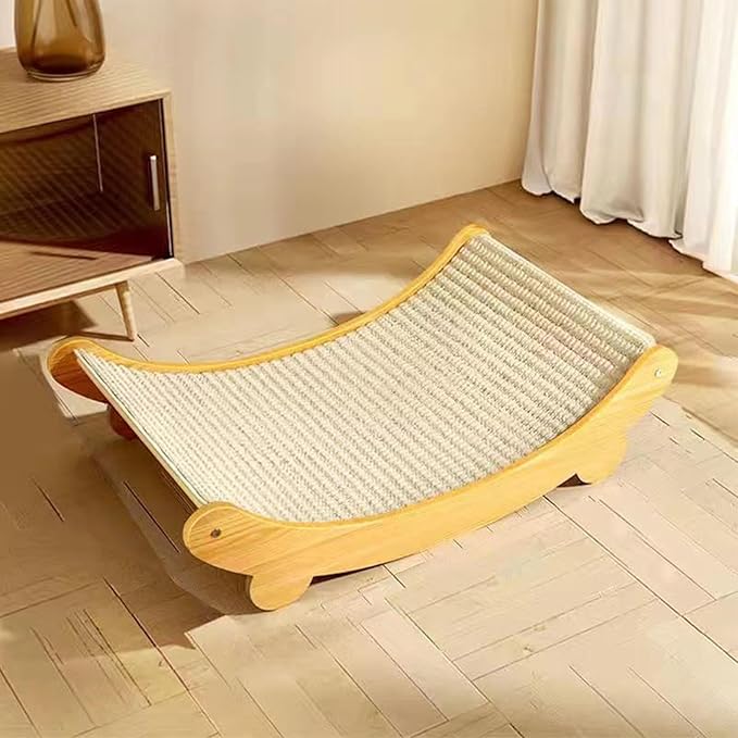 Cat Scratcher, 2 in 1 Cat Scratching Sisal Chair Cat Bed, Wear-Resistant Scratching Bed Lounge Chair Indoor Cat Scratching Board for Furniture Protection, Small