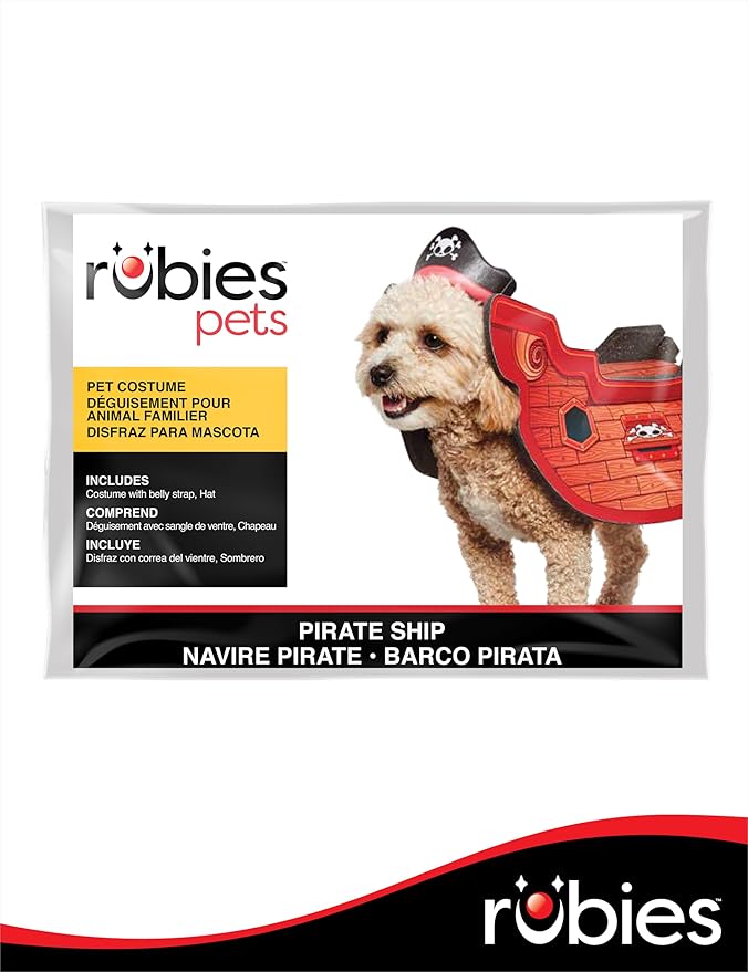 Rubies Pirate Ship Pet Costume for Dogs or Cats, S/M