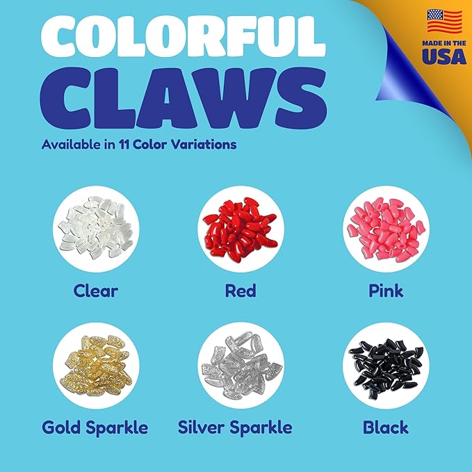 "Soft Claws Nail Caps for Dogs with Non-Slip Design Made in USA - 40 Dog Nail Covers for Long-Lasting Protection of Floors and Furniture - Pink, X-Large"