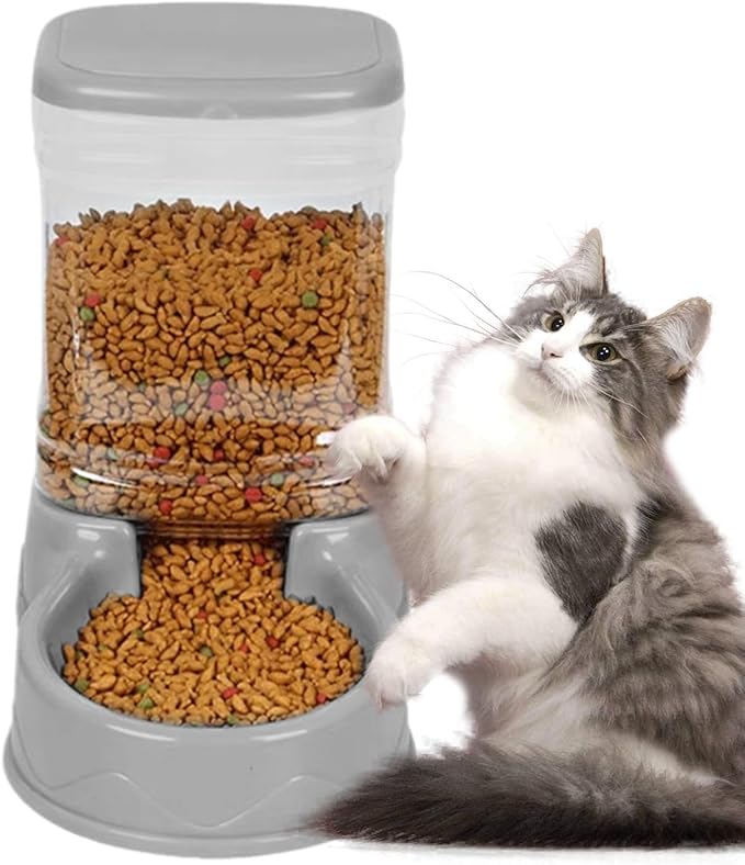 Large Capacity Pet Drinking Dispenser - Automatic Cat Dog Feeder, Bowl | Watering Station for Small Medium Puppy Kitten Animals, Spill Resistant Household Indoor Supply