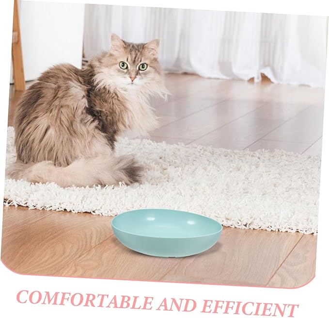 Ipetboom 9pcs Cat Bowls Practical Plastic Feeding Dishes for Cats Kittens Non- Base Easy to Comfortable Mealtime for Indoor Use Mixed Colors