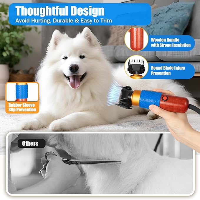 Sheep Goat Shears Hand Clippers Electric Animal Shave Grooming Tool for Farm, with for Dogs Cat Goat Alpaca, Llamas, Angora Rabbits