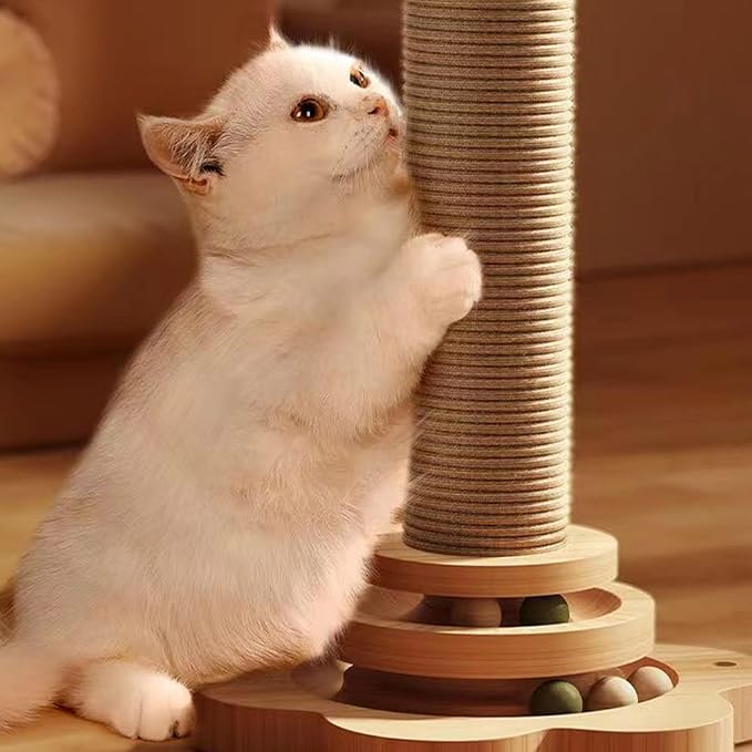 Kitten Furniture Bed Post Kitten Scratcher Toy for Pet Indoor Play Scratcher Sisal Scratch