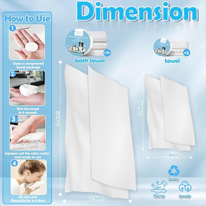 Pet Grooming Gloves Kit, Dog Washing & Cat Brush Glove with Silicone Bristles