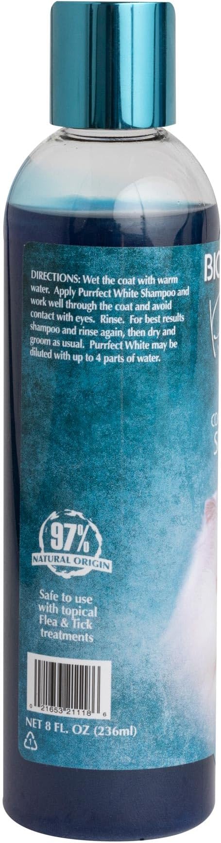 Bio-Groom Purrfect White Cat Shampoo – Color Enhancing Pet Shampoo, Cat Bathing Supplies, Kitten Wash, Cat Grooming Supplies, Cruelty-Free, Made in USA, Coat Brightener Shampoo – 8 fl oz 1-Pack