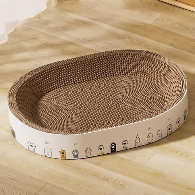 Cat Scratching Board - Interactive Resting Toy Bed - Cat Scratch Board | for Indoor Floor Furniture Protection Sleep Enrichment Play