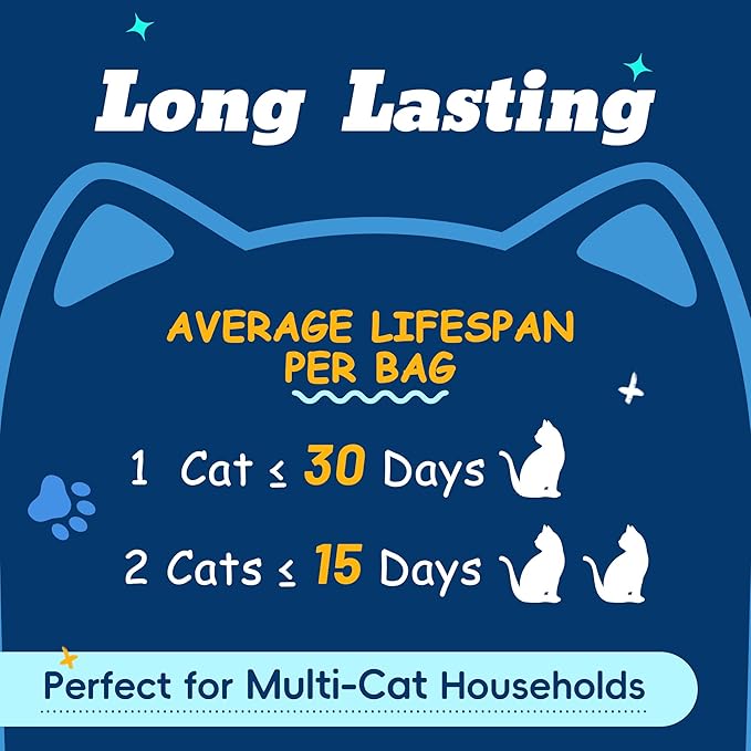 LMJP Crystal Cat Litter with Powerful Odor Control, Non-Clumping, Lasts Up to 4 Months, 17.2lb, Rapid Water Absorption, Unscented & Low Tracking Lightweight White Silica, 4 Pack of 4.3lb