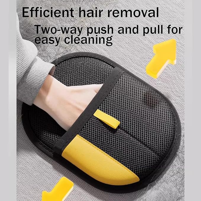 Pet Hair Remover Electrostatic Gloves, Reusable Removal Glove, Pet Hands on for Dogs, Cats & Horses Hair Fur Gentle Deshedding Mitt Massager Remover Double-Sided cat Grooming Gloves for Couch, Carpet
