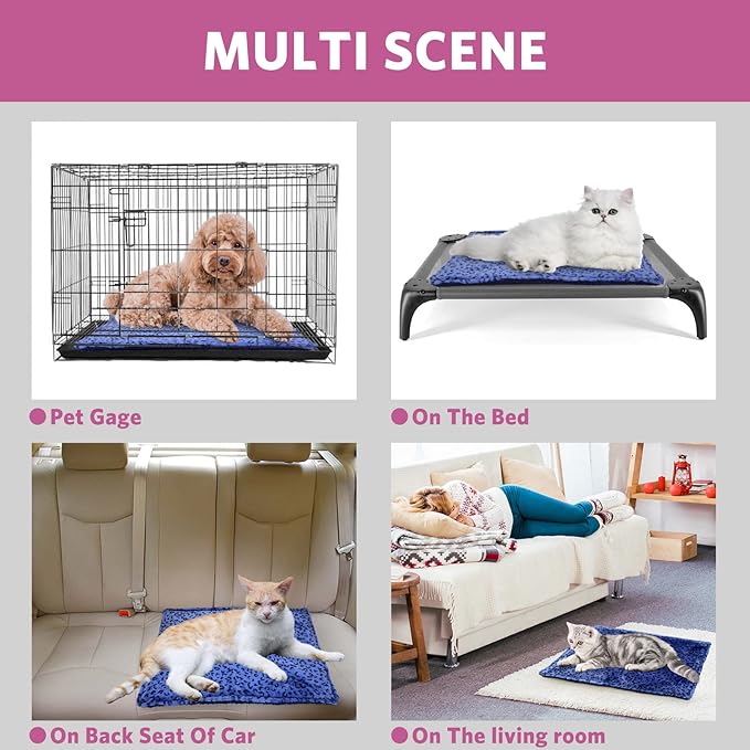 MARUNDA Self Warming Cat Bed, Super Soft Cat Dog Pet Bed, Super Soft Cat Dog Pet BedThick Fabric, Double-Sided Usable Washable, Non Electric.
