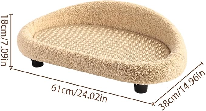 Cat Scratcher Bed - Sisal Large Lounge Nest - Scratching Pad | for Home Living Room Apartment Dorm Patio Balcony Porch Corner
