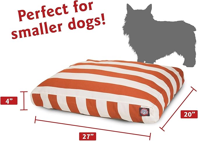 Majestic Pet Shredded Memory Foam Dog Bed Small with Removable Washable Cover – Rectangle Orthopedic Dog Bed–Durable Dog Crate Bed-Flat Dog Bed for Senior Dogs - (27x20) S - Links - Coral