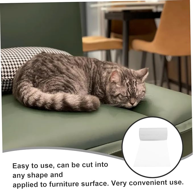 Gatuida 1roll Cat Scratch Protector Tape Transparent Heavy-Duty Adhesive for Furniture Easy to Cut Safe for Pets and Humans for Sofas and Beds