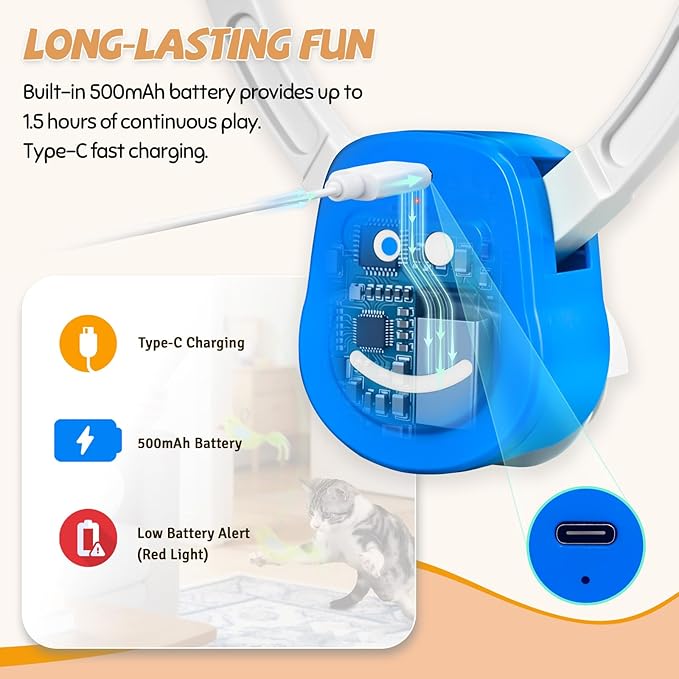 Interactive Cat Toys for Indoor Cats, Automatic Hanging Door Frame Cat Toy with Bird, Mouse & Feather Teasers, Motion Activated Self Play Exercise Toy for Bored Kittens & Adult Cats.