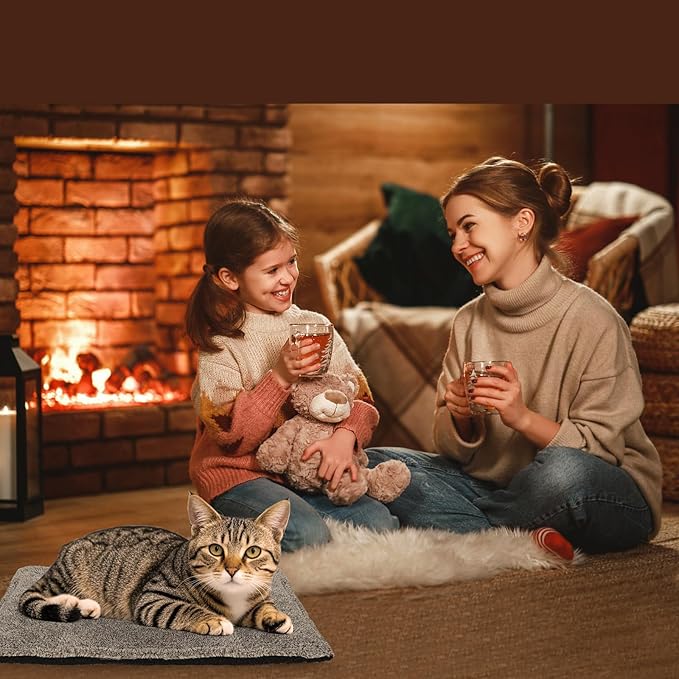 Self-Warming Cat Bed Pad, 4-Pack 30x20 inches Self-Heating Cat Bed Mat Thermal Blanket for Indoor Cats & Dogs
