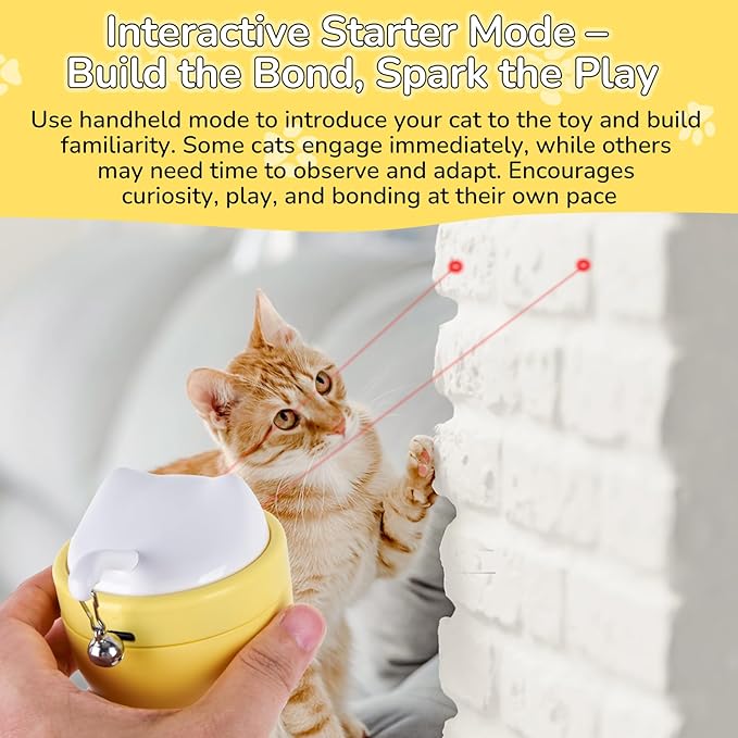 Cat Laser Toy Automatic for Indoor Cats with Dual Rotating Beams, Ultra-Quiet 35–38dB, Hands-Free Interactive Play for Multi-Cat Homes, Catteries & Daily Indoor Exercise