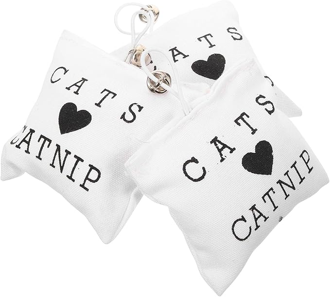Gadpiparty 3pcs Catnip Kitten Chew Embroidery Canvas Catnip Bags Teeth Cleaning for Indoor Cats Healthy Kitten Play Supplies Random Color