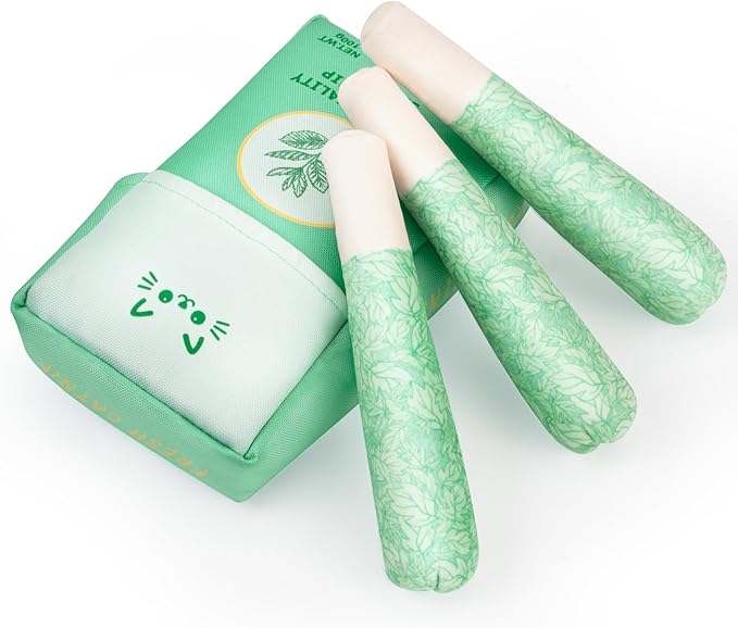 Homrich Catnip Toys for Cats, 3-Pack Funny Cat Chew Toys Filled with 100% Pure Organic Catnip, Safe Kitten Teething Bite & Kicker Toys - Interactive Cat Nip Toys for Indoor Cats Boredom Relief